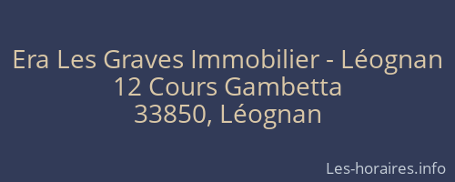 Era Les Graves Immobilier - Léognan
