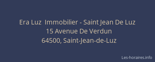 Era Luz  Immobilier - Saint Jean De Luz