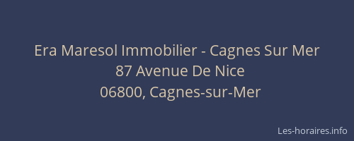 Era Maresol Immobilier - Cagnes Sur Mer