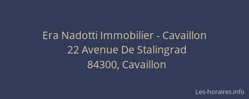 Era Nadotti Immobilier - Cavaillon