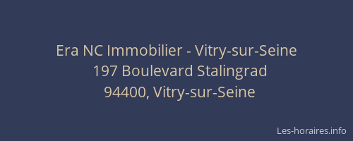 Era NC Immobilier - Vitry-sur-Seine