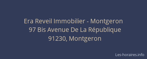 Era Reveil Immobilier - Montgeron