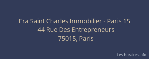 Era Saint Charles Immobilier - Paris 15
