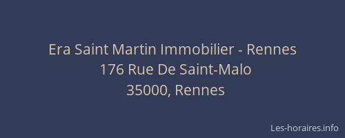 Era Saint Martin Immobilier - Rennes