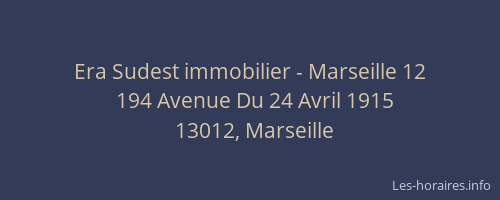 Era Sudest immobilier - Marseille 12