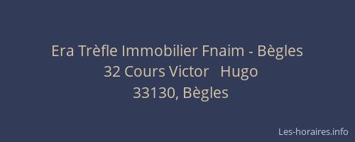 Era Tr&egrave;fle Immobilier Fnaim - B&egrave;gles