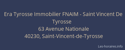 Era Tyrosse Immobilier FNAIM - Saint Vincent De Tyrosse