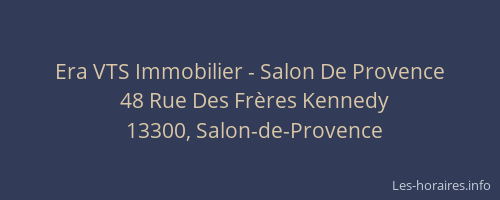 Era VTS Immobilier - Salon De Provence