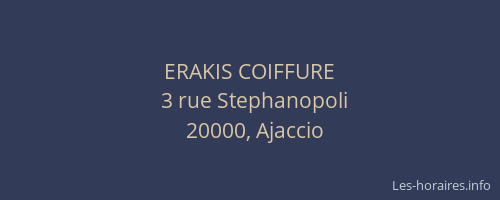 ERAKIS COIFFURE