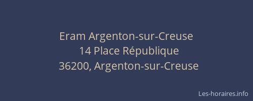 Eram Argenton-sur-Creuse