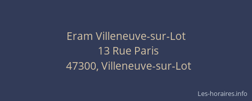Eram Villeneuve-sur-Lot