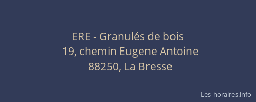 ERE - Granul&eacute;s de bois