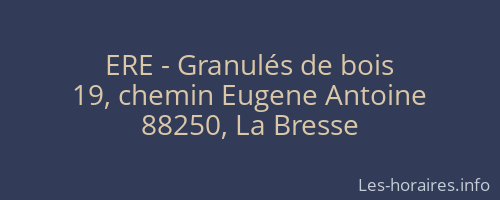 ERE - Granulés de bois