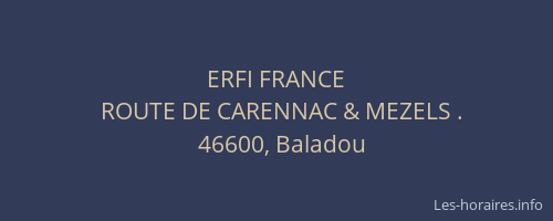 ERFI FRANCE