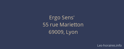 Ergo Sens'