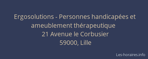 Ergosolutions - Personnes handicapées et ameublement thérapeutique
