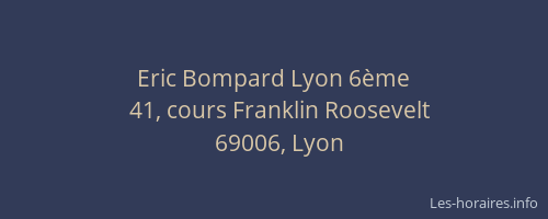 Eric Bompard Lyon 6ème