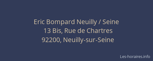 Eric Bompard Neuilly / Seine
