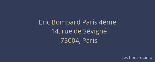 Eric Bompard Paris 4ème