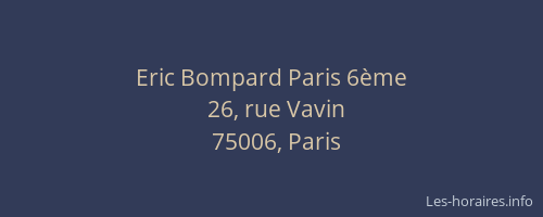 Eric Bompard Paris 6ème