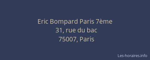 Eric Bompard Paris 7ème