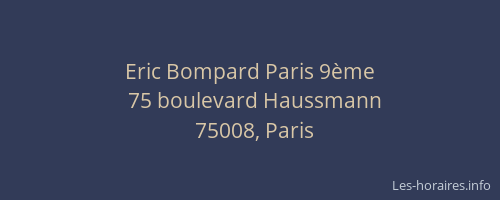 Eric Bompard Paris 9ème