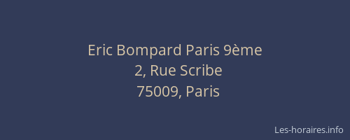 Eric Bompard Paris 9ème