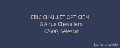 ERIC CHAILLET OPTICIEN