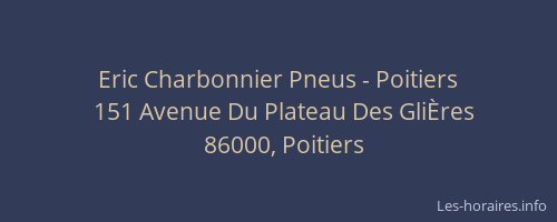 Eric Charbonnier Pneus - Poitiers