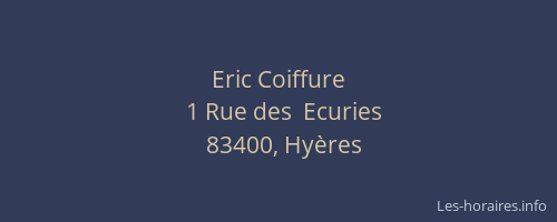 Eric Coiffure