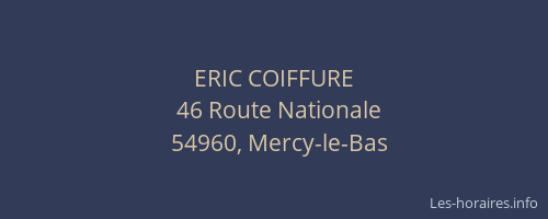 ERIC COIFFURE