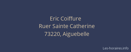 Eric Coiffure