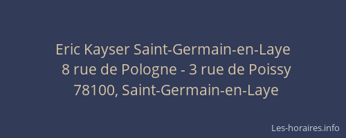 Eric Kayser Saint-Germain-en-Laye