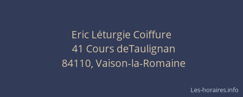 Eric L&eacute;turgie Coiffure