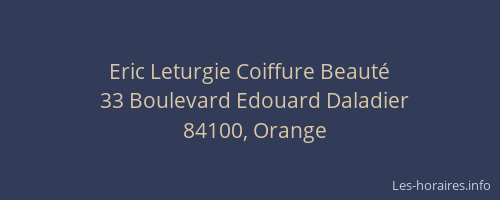 Eric Leturgie Coiffure Beaut&eacute;