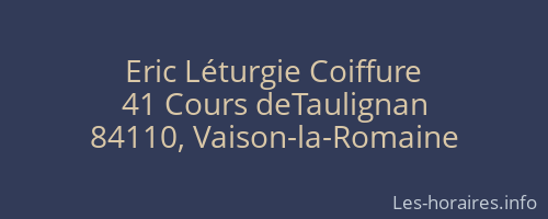 Eric Léturgie Coiffure