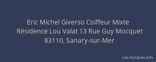 Eric Michel Giverso Coiffeur Mixte