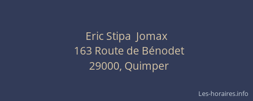 Eric Stipa  Jomax