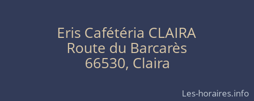 Eris Caf&eacute;t&eacute;ria CLAIRA