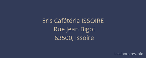 Eris Caf&eacute;t&eacute;ria ISSOIRE