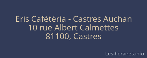 Eris Cafétéria - Castres Auchan