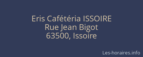 Eris Cafétéria ISSOIRE