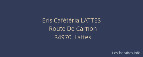 Eris Cafétéria LATTES