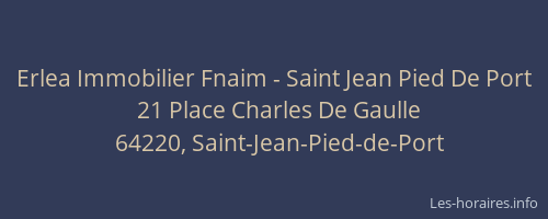 Erlea Immobilier Fnaim - Saint Jean Pied De Port