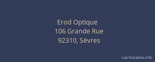 Erod Optique