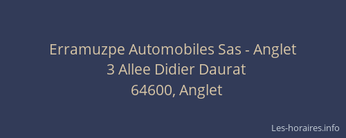 Erramuzpe Automobiles Sas - Anglet
