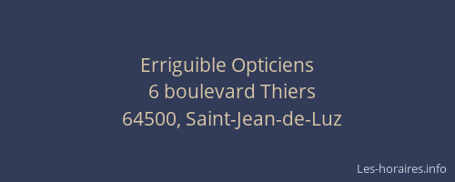 Erriguible Opticiens