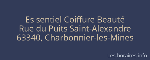 Es sentiel Coiffure Beauté