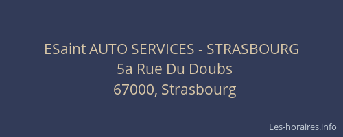 ESaint AUTO SERVICES - STRASBOURG