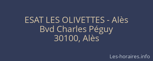ESAT LES OLIVETTES - Alès